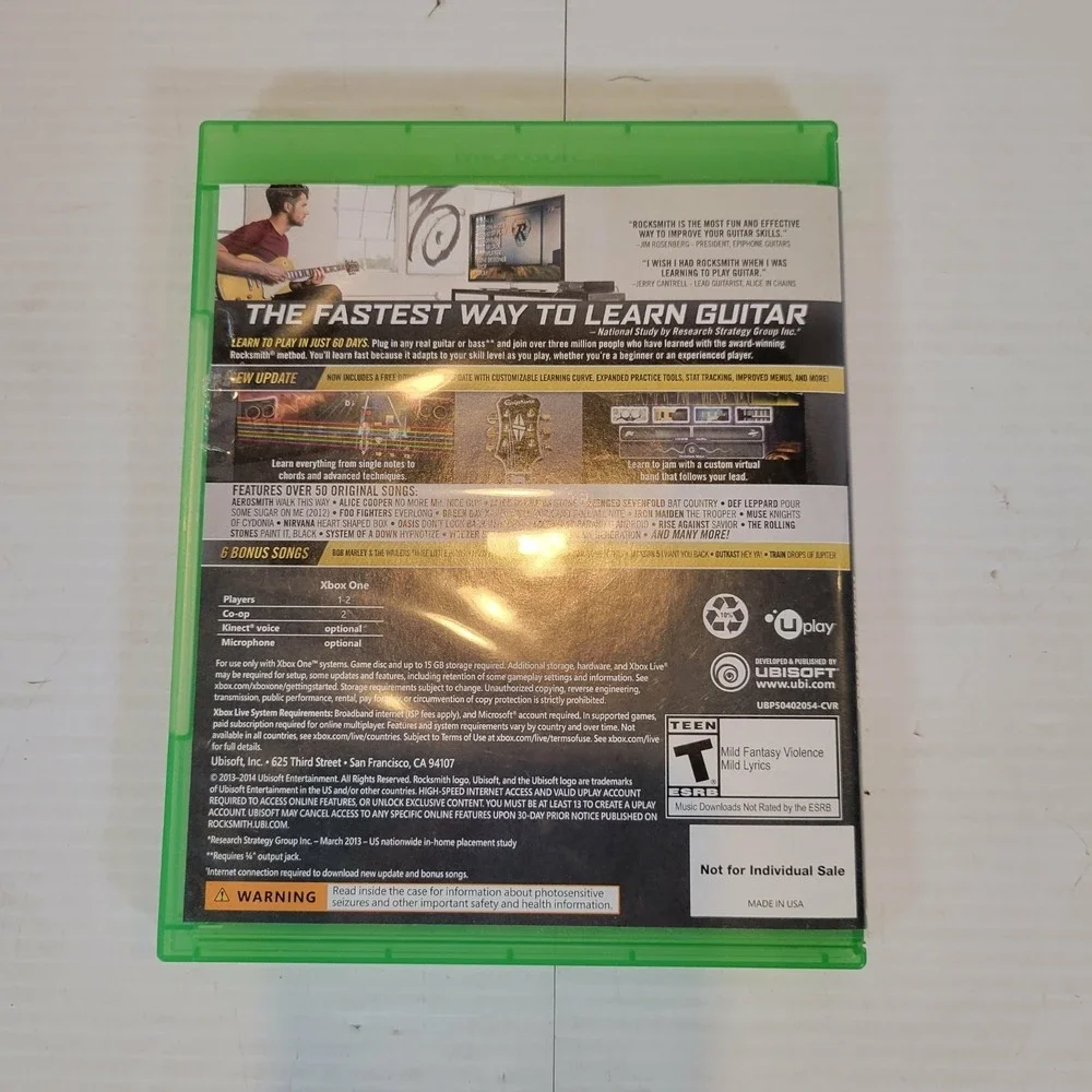 Rocksmith 2014 Edition Remastered (Xbox One, 2014)